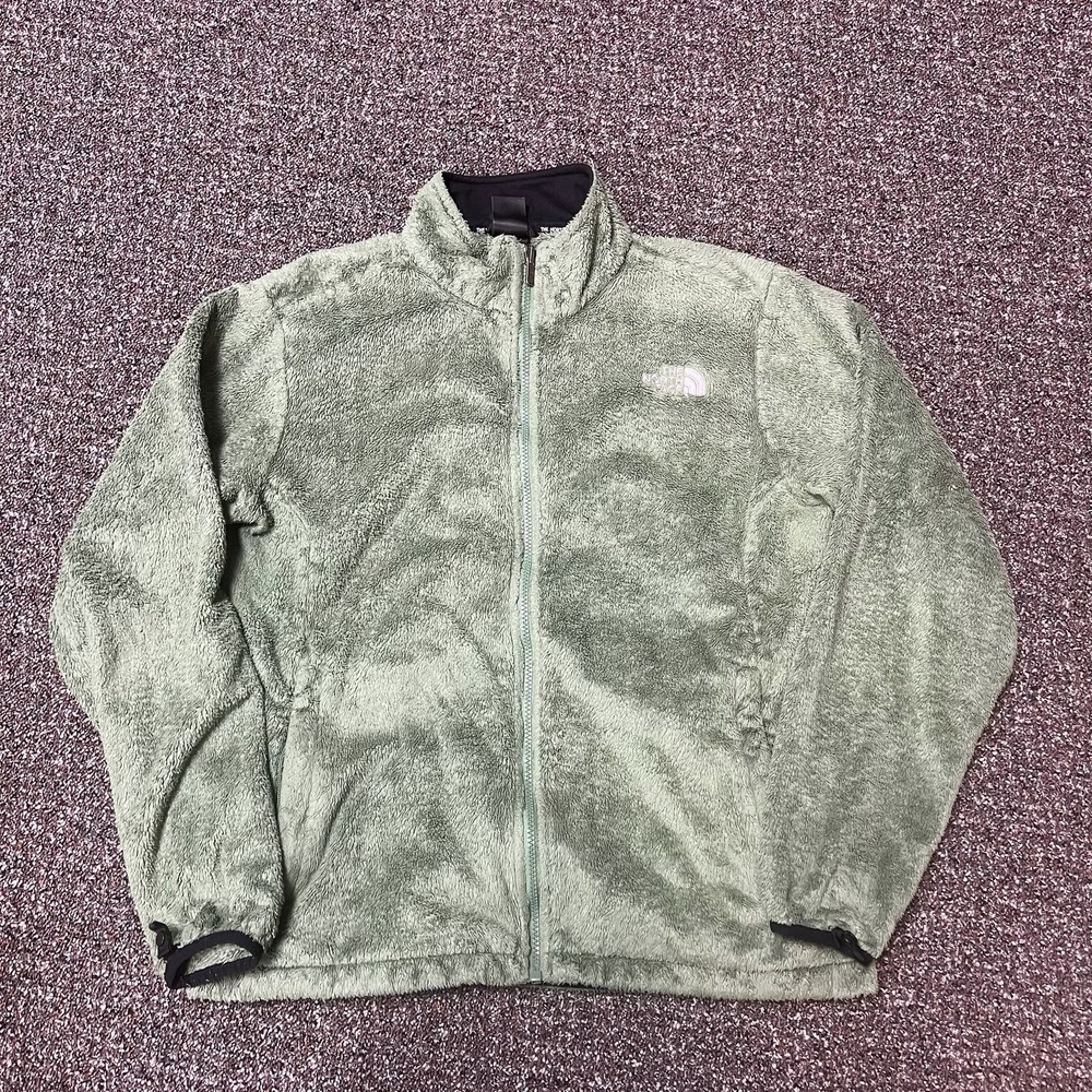 Vintage 2000s North Face Zip Up Fleece Sweatshirt Green Tag Size Medium